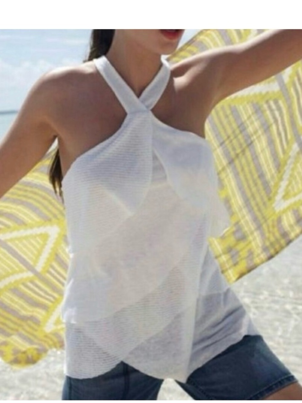 BLACK top  listing. NWT. Anthropologie Vanessa Virginia layered halter top!